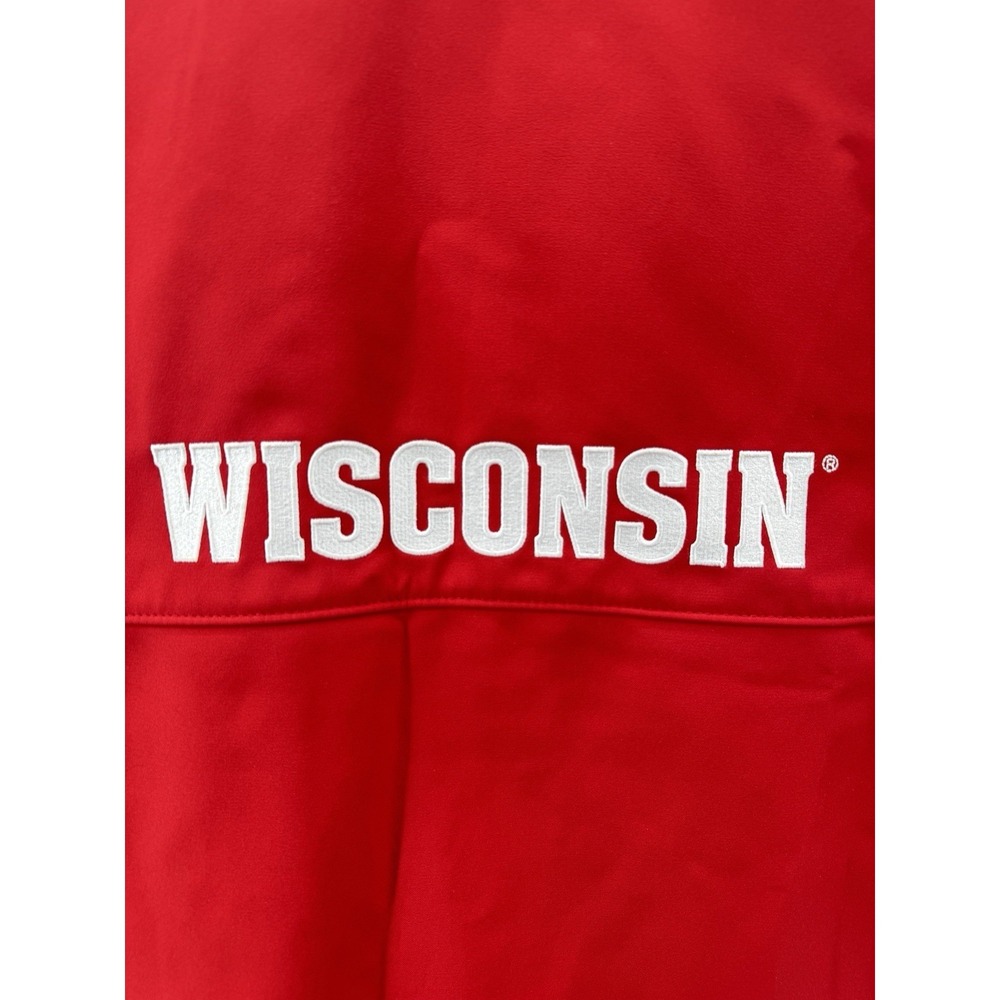 Columbia Wisconsin Badgers NCAA Jacket Men XL Red Softshell Zip Up Fleece Lined - Picture 12 of 15